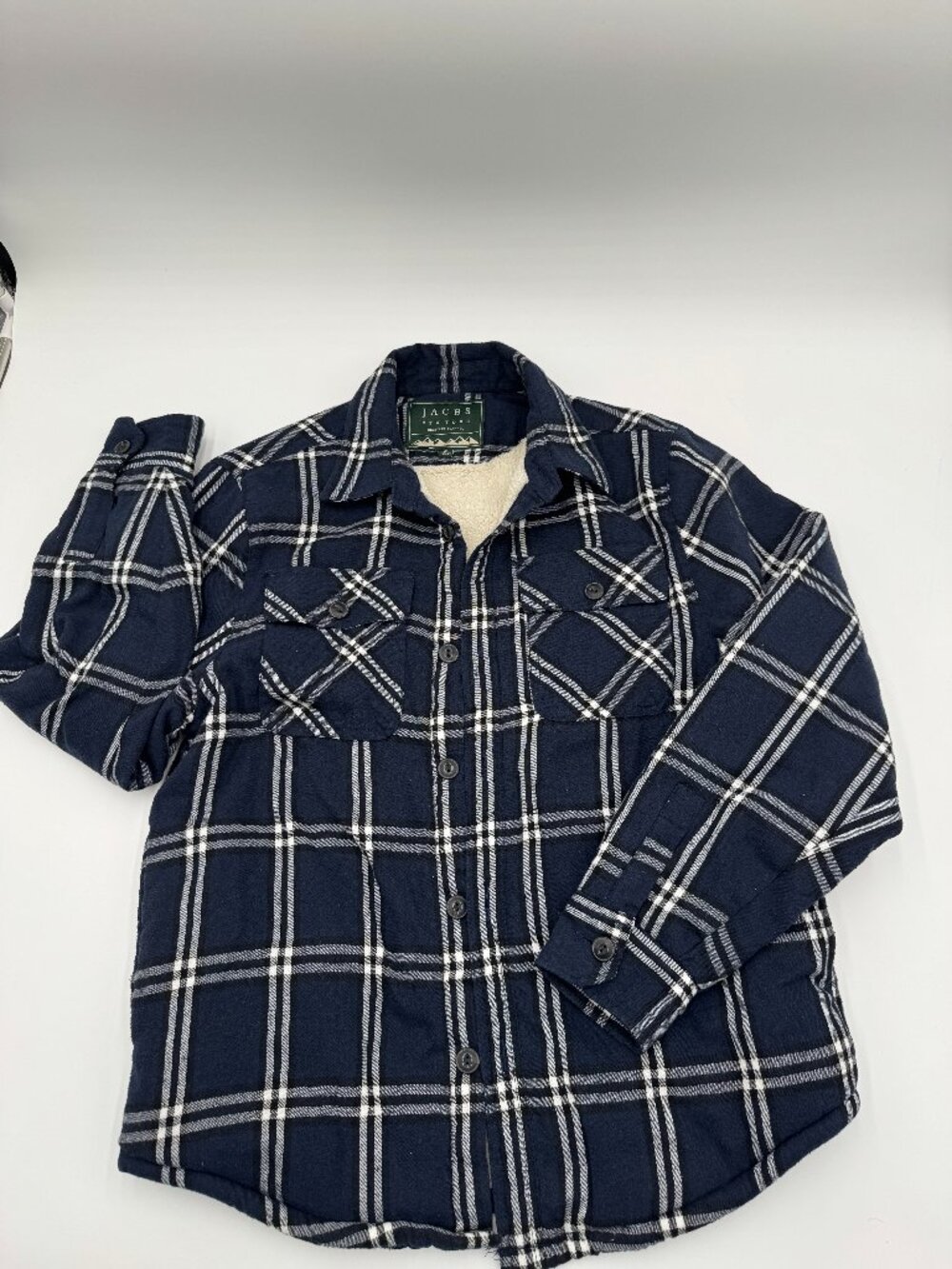 Jachs NY Men's Faux Sherpa Lined Flannel Shirt